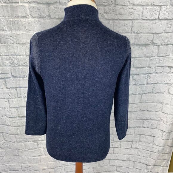 Age of wisdom quarter zip pullover lightweight men’s navy blue - Picture 11 of 11